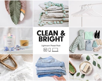 10 CLEAN & BRIGHT Lightroom Presets | Minimale Produktvoreinstellung | Clean Produktfotografie Preset | Clean Produkt Preset | Boutique Preset