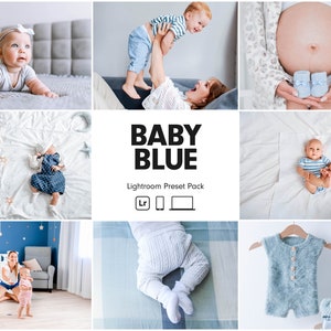 10 BABY BLUE Lightroom Presets | Preset dla noworodków | Preset dla niemowląt | Preset Bright Clean | Preset dla mam blogerek na Instagramie | Preset Light Airy