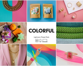 10 COLORFUL Lightroom Presets | Colorful Product Preset | Clean Product Photography Preset | Bright Product Preset | Boutique Preset