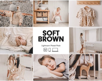 10 SOFT BROWN Lightroom Presets | Newborn Presets | Baby Presets | Warm Beige Creamy Presets |  Mommy Blogger Instagram Presets | Light Airy