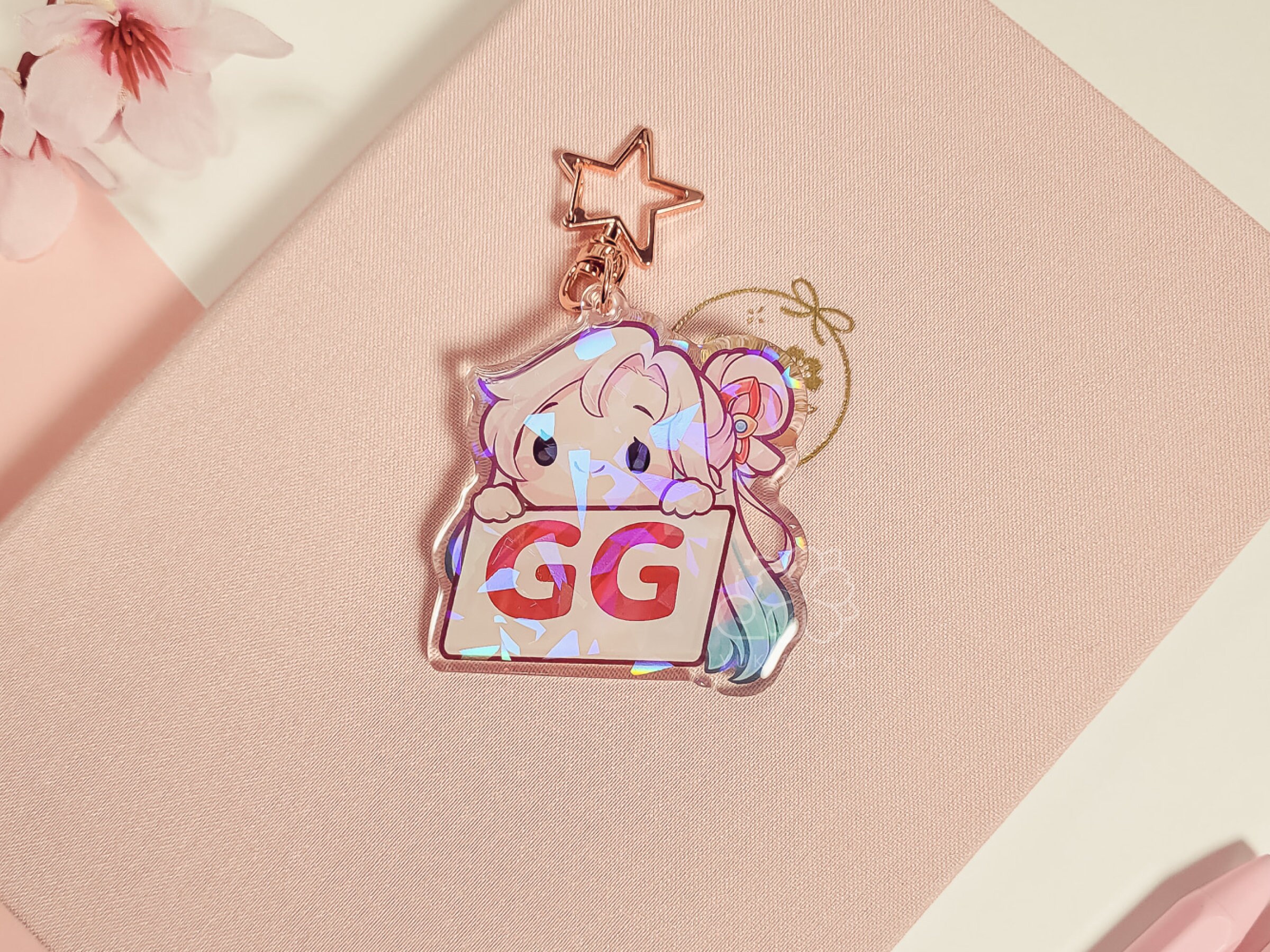 Lol Irelia Acrylic Keychain Charm Anime Charm for Bags