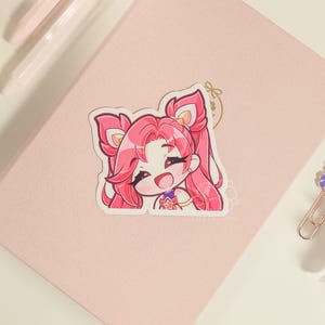 LoL Jinx Ayaya 3&quot; Vinyl Sticker | Cute Waterproof Anime Decal for Water Bottles, Laptops, Journals, Luggage & More