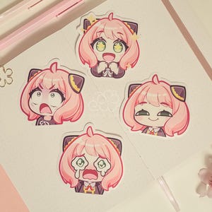 S Family Ahn 3" Vinyl Stickers | Cute Waterproof Anime Decal for Water Bottles, Laptops, Journals, Luggage & More