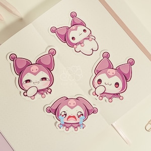 Kawaii Kuro 3" Vinyl Sticker | Cute Die Cut Sticker | Laptop Sticker | Car Decal | Kawaii Bunny Stickers | Journal Sticker