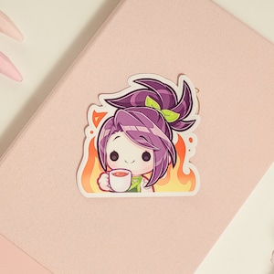 LoL Akali This Is Fine 3&quot; Vinyl Sticker | Cute Waterproof Anime Decal for Water Bottles, Laptops, Journals, Luggage & More