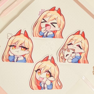 C S M Power 3&quot; Vinyl Stickers | Cute Waterproof Anime Decal for Water Bottles, Laptops, Journals, Luggage & More
