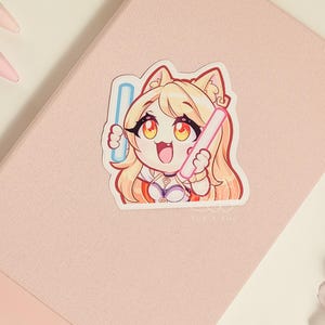 LoL Ahri Rave 3&quot; Vinyl Sticker | Cute Waterproof Anime Decal for Water Bottles, Laptops, Journals, Luggage & More