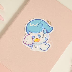 PKMN Quax Sweat 3&quot; Vinyl Sticker | Cute Waterproof Anime Decal for Water Bottles, Laptops, Journals, Luggage & More