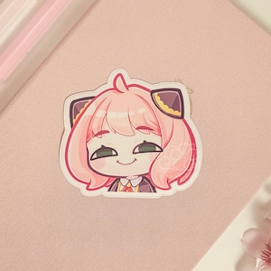 S Family Ahn Smug 3" Vinyl Sticker | Cute Waterproof Anime Decal for Water Bottles, Laptops, Journals, Luggage & More