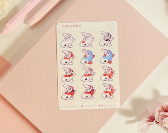 Kindred Koi Mini Sticker Sheet | Kawaii Planner Stickers