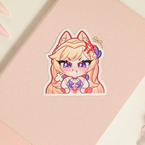 LoL Ahri Angy 3&quot; Vinyl Sticker | Cute Stickers | Cute Waterproof Anime Decal for Water Bottles, Laptops, Journals, Luggage & More