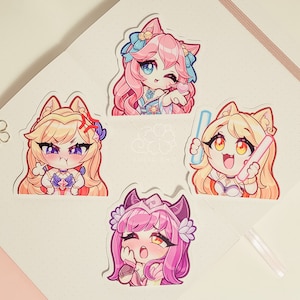 LoL Ahri 3&quot; Vinyl Sticker Pack | Cute Waterproof Anime Decal for Water Bottles, Laptops, Journals, Luggage & More