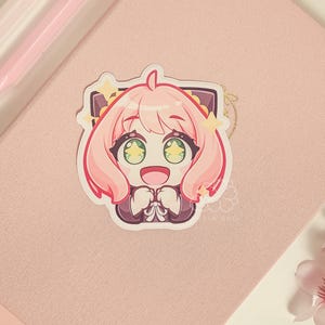 S Family Ahn Wow 3"Vinyl Sticker | Niedlicher wasserfester Anime Aufkleber für Wasserflaschen, Laptops, Journals, Gepäck und mehr
