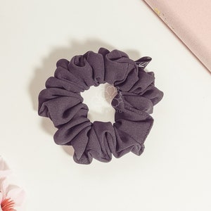 Raven Mini Scrunchie | Hair Accessories | Fluffy Hair Tie for Women, Bridesmaid Gift, Dark Hair Accessory for All Hair Types