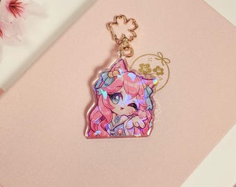 LoL Ahri Kiss Acrylic Keychain Charm | Anime Charm for Bags, Backpacks & Gifts