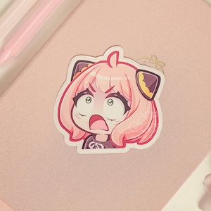 S Family Ahn Shocked 3" Vinyl Sticker | Cute Waterproof Anime Decal for Water Bottles, Laptops, Journals, Luggage & More