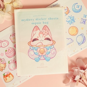 Mystery Oopsie Sticker Sheet Blind Bag | Kawaii Planner Stickers for Journaling, Scrapbooking, and Organization