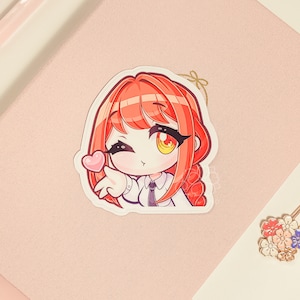 C S M Maki Kiss 3&quot; Vinyl Stickers Cute Waterproof Anime Decal for Water Bottles, Laptops, Journals, Luggage & More