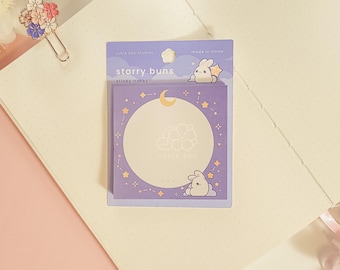 Notas adhesivas de moños estrellados / Blocs de notas kawaii para diario