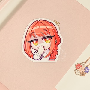 C S M Maki Smug 3&quot; Vinyl Sticker Cute Waterproof Anime Decal for Water Bottles, Laptops, Journals, Luggage & More