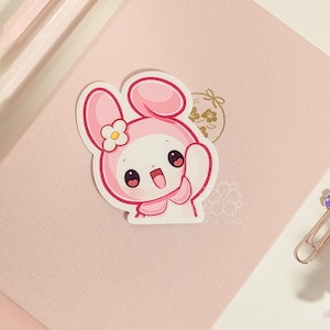 Melo Wave Vinyl Sticker (3&quot;) | Kawaii Decal for Laptop, Journal, Luggage and More