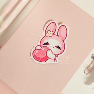 Melo Heart Vinyl Sticker (3&quot;) | Kawaii Decal for Laptop, Journal, Luggage and More