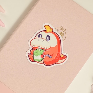 PKMN Fueco Sip 3&quot; Vinyl Sticker | Cute Waterproof Anime Decal for Water Bottles, Laptops, Journals, Luggage & More