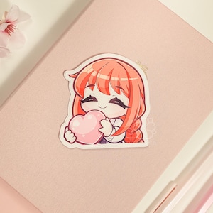C S M Maki Heart 3&quot; Vinyl Stickers Cute Waterproof Anime Decal for Water Bottles, Laptops, Journals, Luggage & More