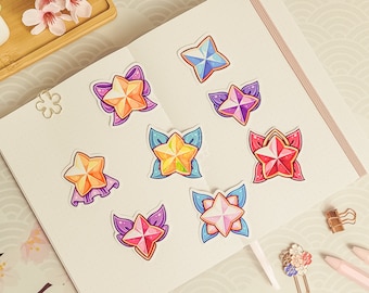 LoL Star Guardian Emblems (Set 1) 2&quot; Vinyl Sticker Pack | Cute Waterproof Anime Decal for Water Bottles, Laptops, Journals, Luggage & More