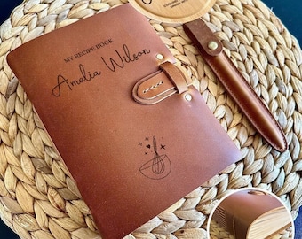 Personalized Leather Recipe Book: Family Keepsake Journal