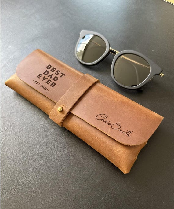 Premium Personalized Leather Eyewear Pouch/ Leather Glasses Case