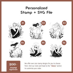 Boho Botanische Frau SVG, Natur inspirierte Stempel zum Gravieren, Geschenk für Sie, Muttertagsandenken, Journal SVG-Schnittdatei