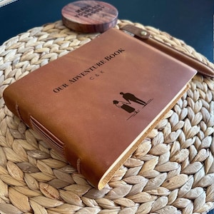 Custom  Leather Sketchbook/Notebook - Ideal for Artists, Writers, & Executives, Gifts for her, Couple&#39;s Gifts, 400 Pages, Mother&#39;s day gift