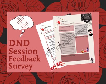 DND session feedback survey to improve your campaign for dungeon masters and adventurers/players