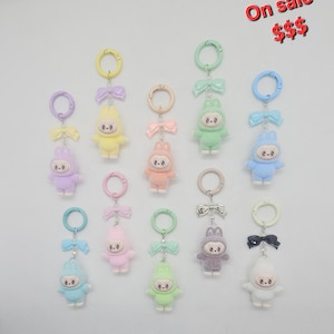 Mini labubu inspired keychains, monster keychain,  phone charm, bag charms, kawaii keychain,  labubu accessories and gifts
