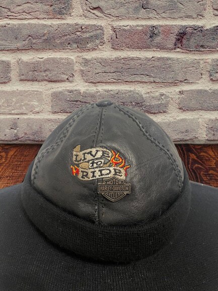 Vintage Harley-davidson Embroidered Live to Ride Black 