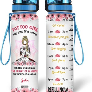 Personalized Yoga 32 Oz Water Bottle, Gifts For Women, Her, Water Bottle Gift For Yoga Lovers, Yoga Lover On Birthday, Mother's Day image 2