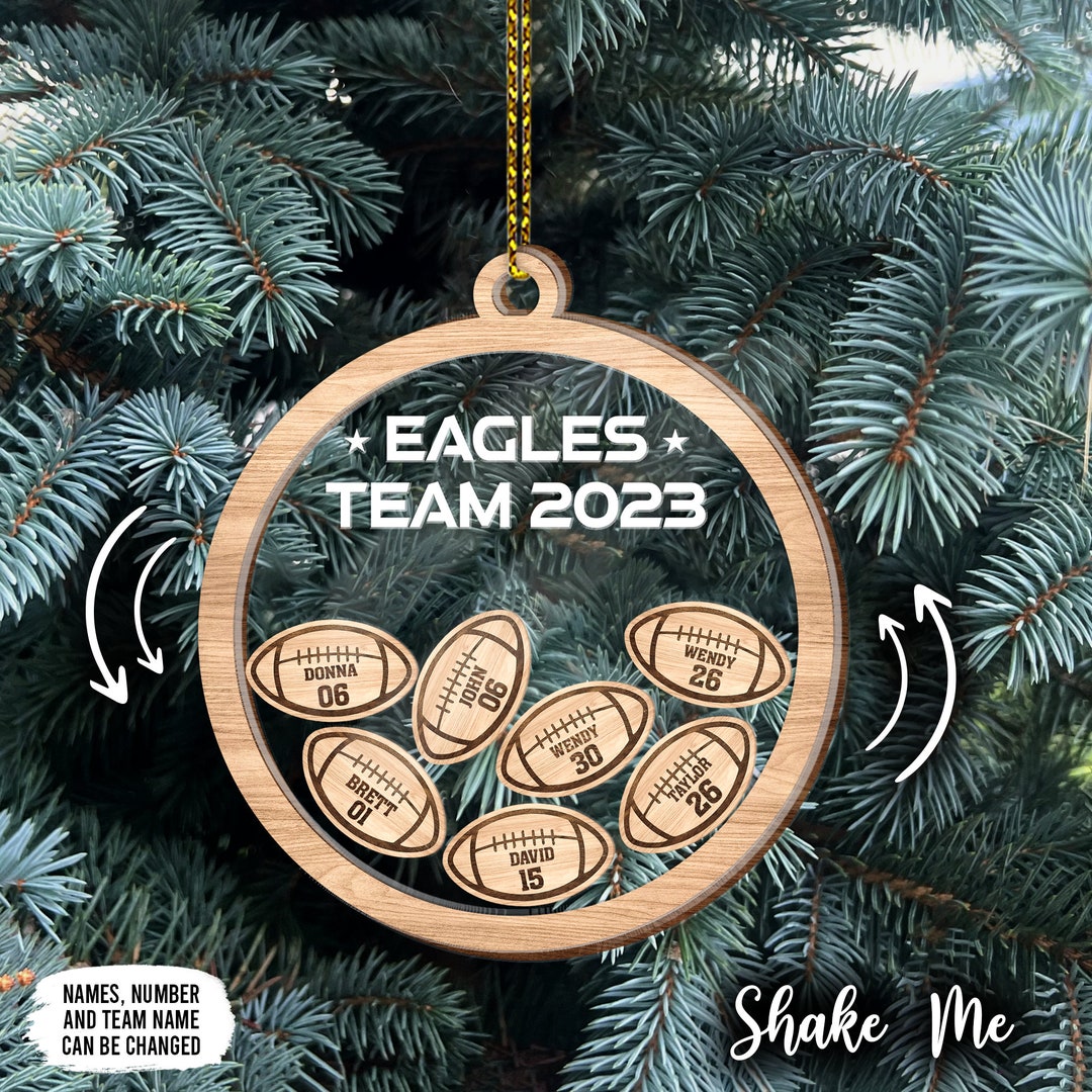 Personalized Sports Christmas Ornament 2023, 4D Shake Ornament Gift for