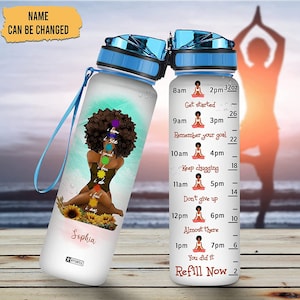 Personalized Yoga 32 Oz Water Bottle, Gifts For Women, Her, Water Bottle Gift For Yoga Lovers, Gift For Mother&#39;s Day