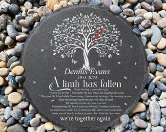 Personalized Memorial Garden Stone: Slate Remembrance Plaque