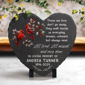 Personalized Cardinal Memorial Stone: Engraved Remembrance Gift