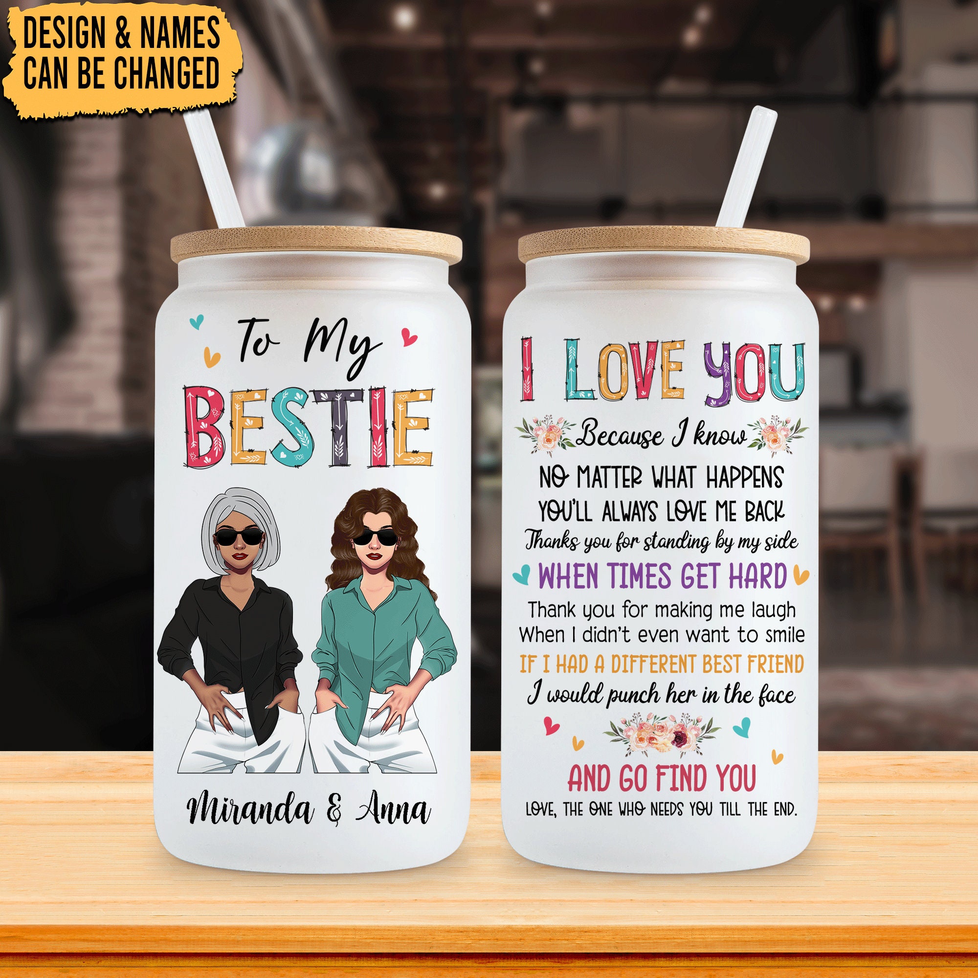 Gifts for Women Men, 16oz Drinking Glass Cup, Unique Friendship Gift for  Best Friend BFF Bestie, Fun…See more Gifts for Women Men, 16oz Drinking  Glass