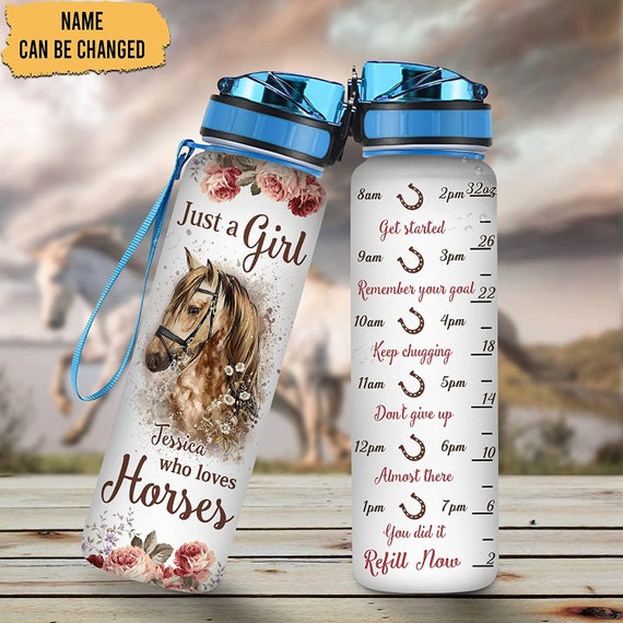 Horse Water Bottle, Horse Gifts for Girls and Women
