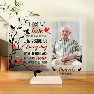 Personalized Memorial Gift, Photo Memorial Plaque, Memorial Gift For Family, Sympathy Gift, Bereavement Gift, Memorial Plaque Sympathy Gift