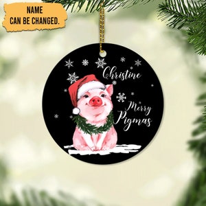 Personalisierte Schwein Ornament: Schwein Geschenk