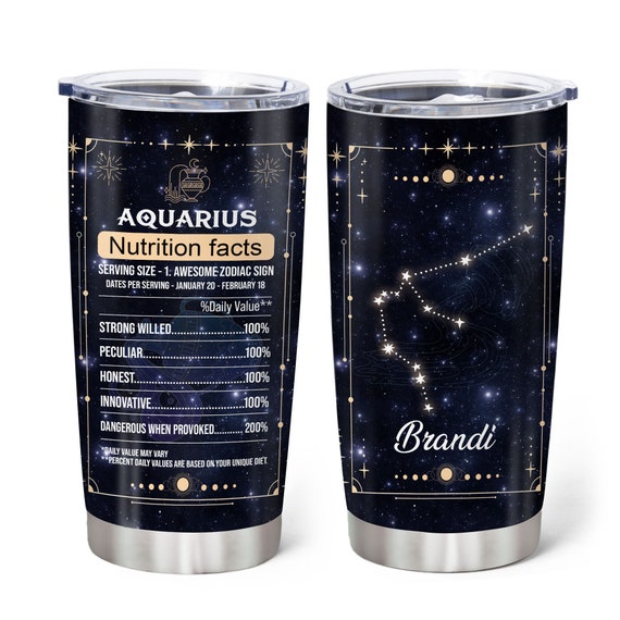 Aquarius Coffee Mug Personalzed Aquarus Nutrton Facts Zodac
