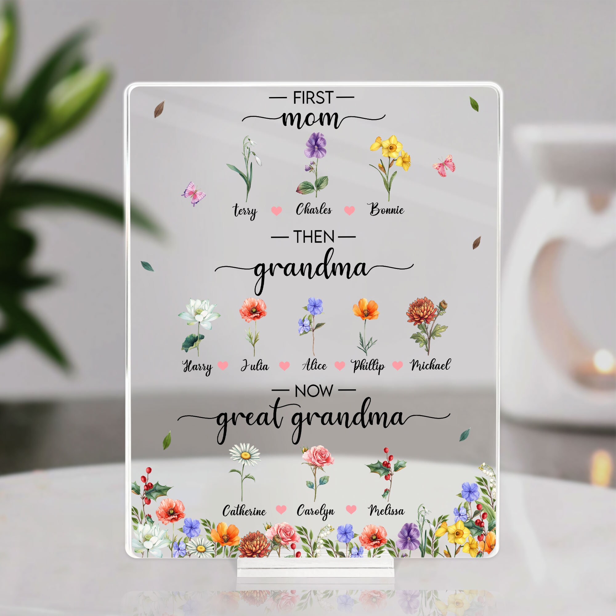 Targa Da Giardino Con Scritta Grandad's Garden In Nero Con Lettere In