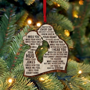 My Husband in Heaven Circle Ornaments, I Miss You Missing Always Ornament, Loss of Husband, Memorial Husband Ornament Gift for Widow
