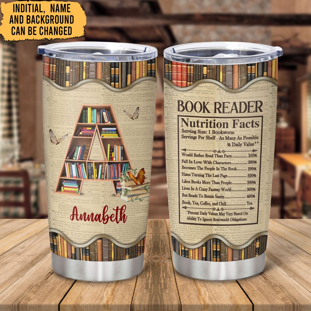 Personalized Book Lover Tumbler, Book Lover Gifts, Book Tumbler With Straw, Bookworm Gifts for ...