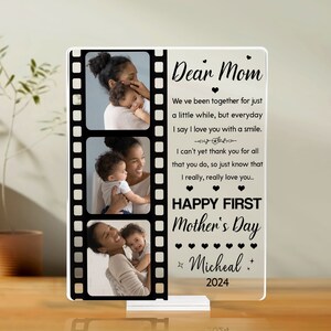 Personalized Acrylic Photo Plaque, Happy First Mother&#39;s Day, 1st Mother&#39;s Day Gift From Baby, Gifts For Mom Plaque Sign, Mother&#39;s Day Gifts